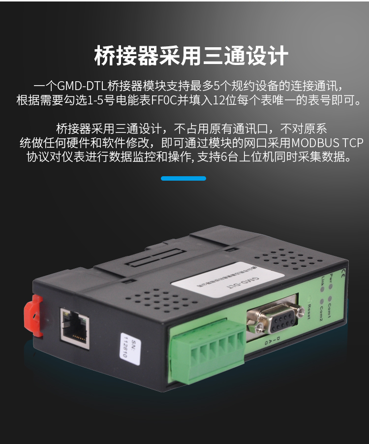 电力DL/T645、IEC103规约转Modbus TCP模块